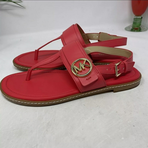 Michael Kors MK Designer Red Sandals Slingback US8.5M/EU40 - Picture 3 of 12